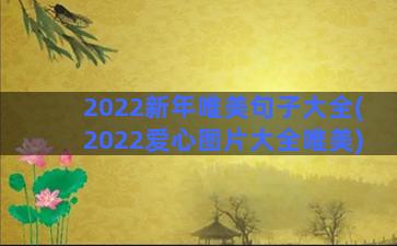 2022新年唯美句子大全(2022爱心图片大全唯美)